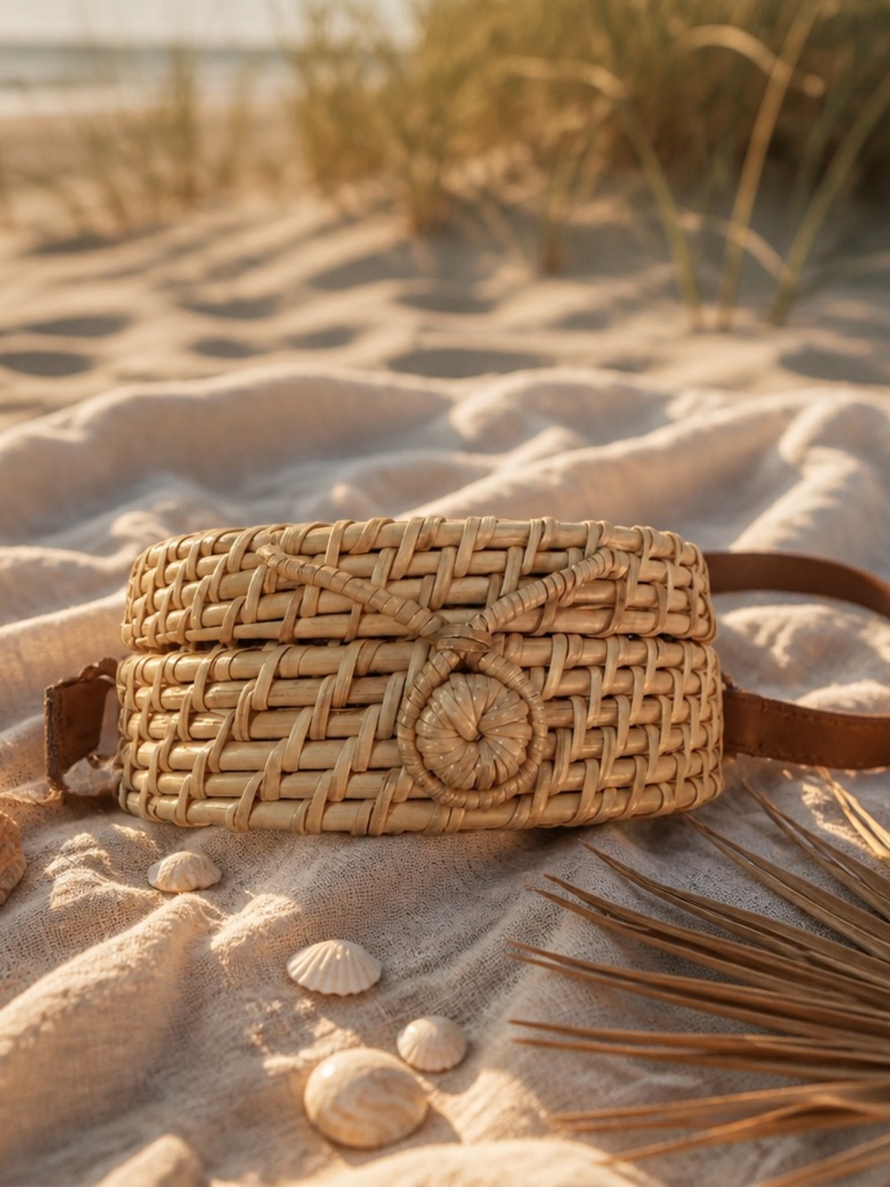 Forever 21 Woven rattan Crossbody Bag in Natural Tan and Brown